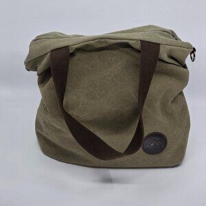 Kaukko Olive Green Washed Canvas Slouchy Hobo Tote Bag | Utility Everyday Carry